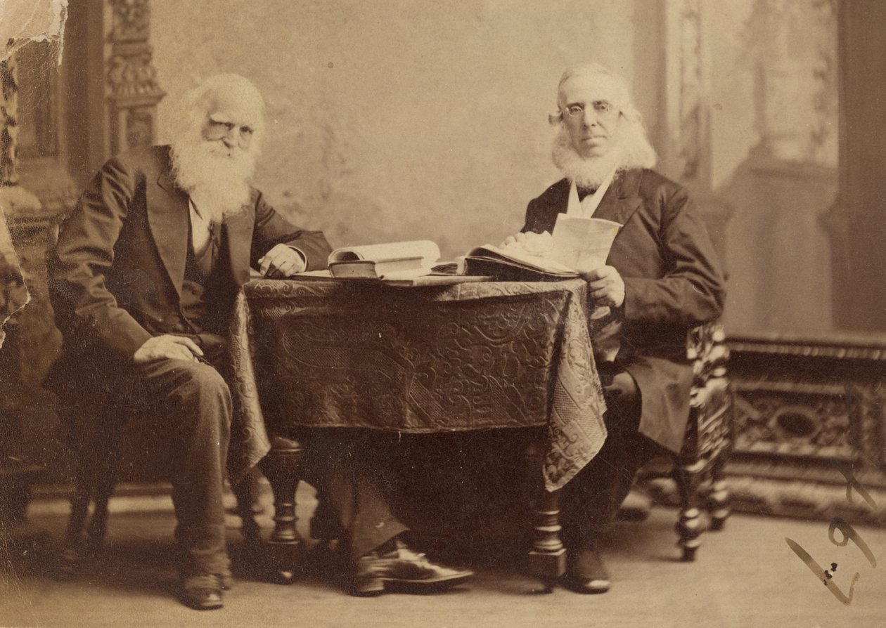 William Cullen Bryant en Peter Cooper door Napoleon Sarony