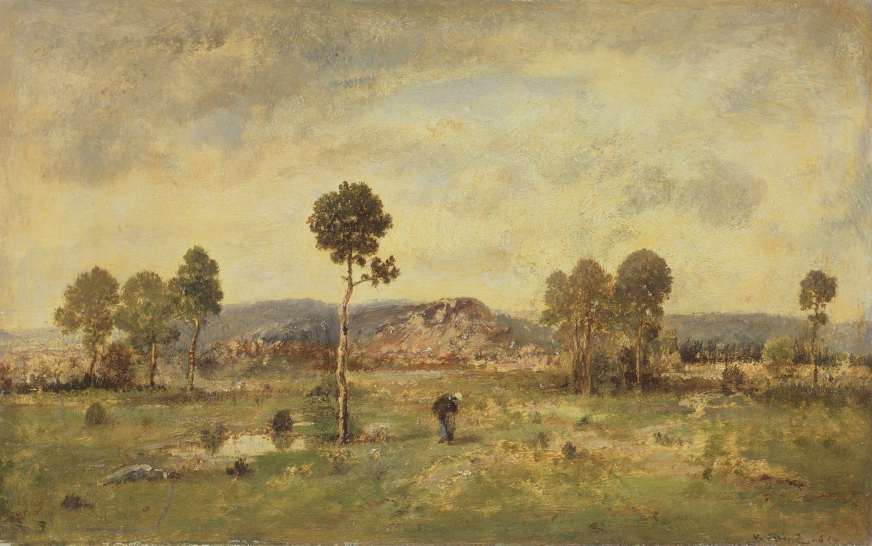 Landschap met een dennenboom, 1864 door Narcisse Virgile Diaz de la Peña