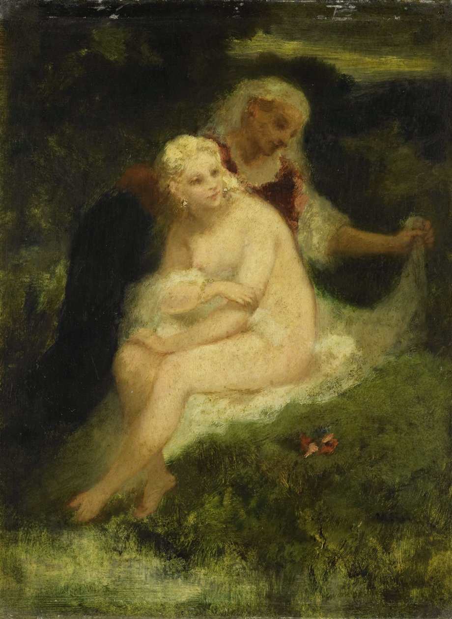 Na het Bad door Narcisse Virgile Diaz de la Peña