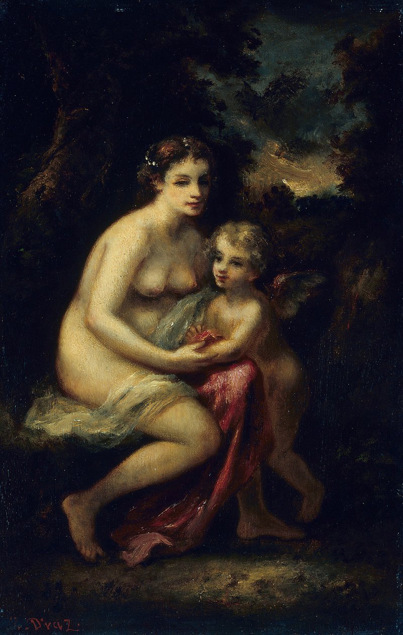 Opvoeding van Cupido, ca. 1859 door Narcisse Virgile Diaz de la Peña