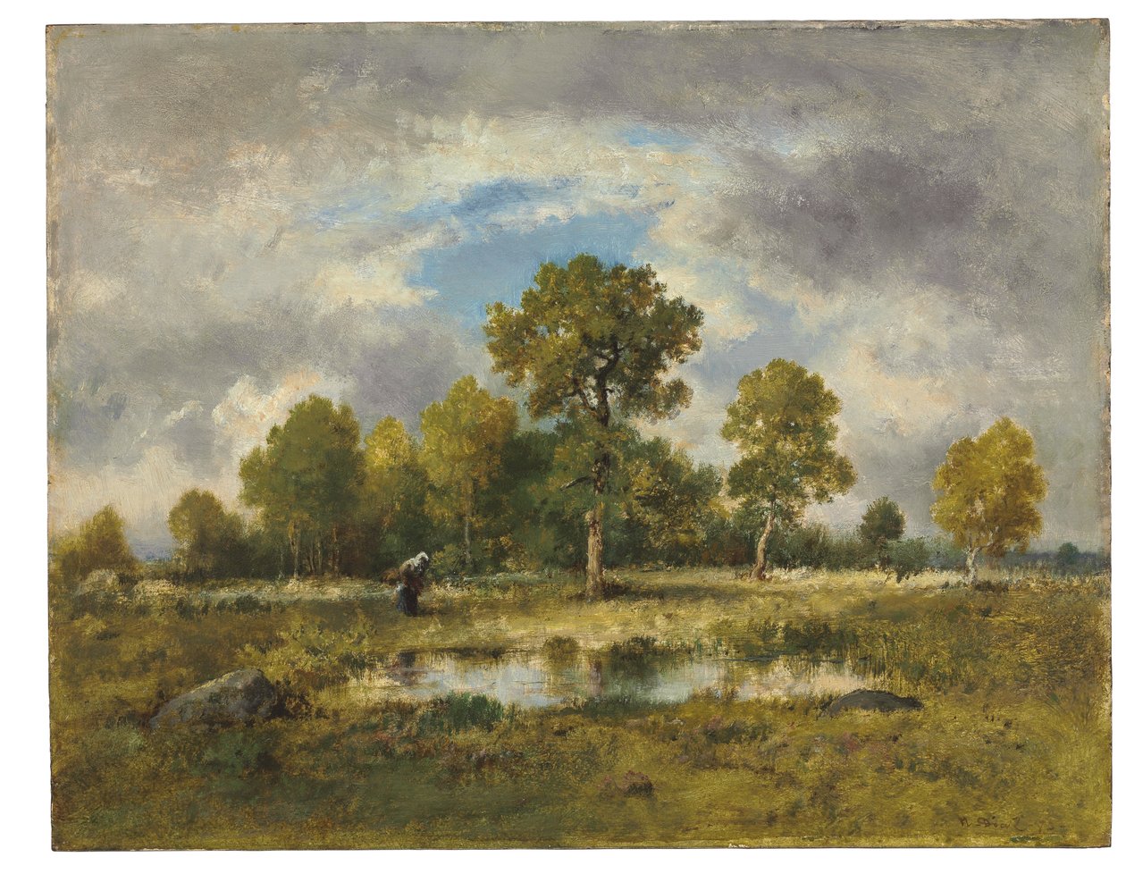 De Addervijver, 1873 door Narcisse Virgile Diaz de la Peña