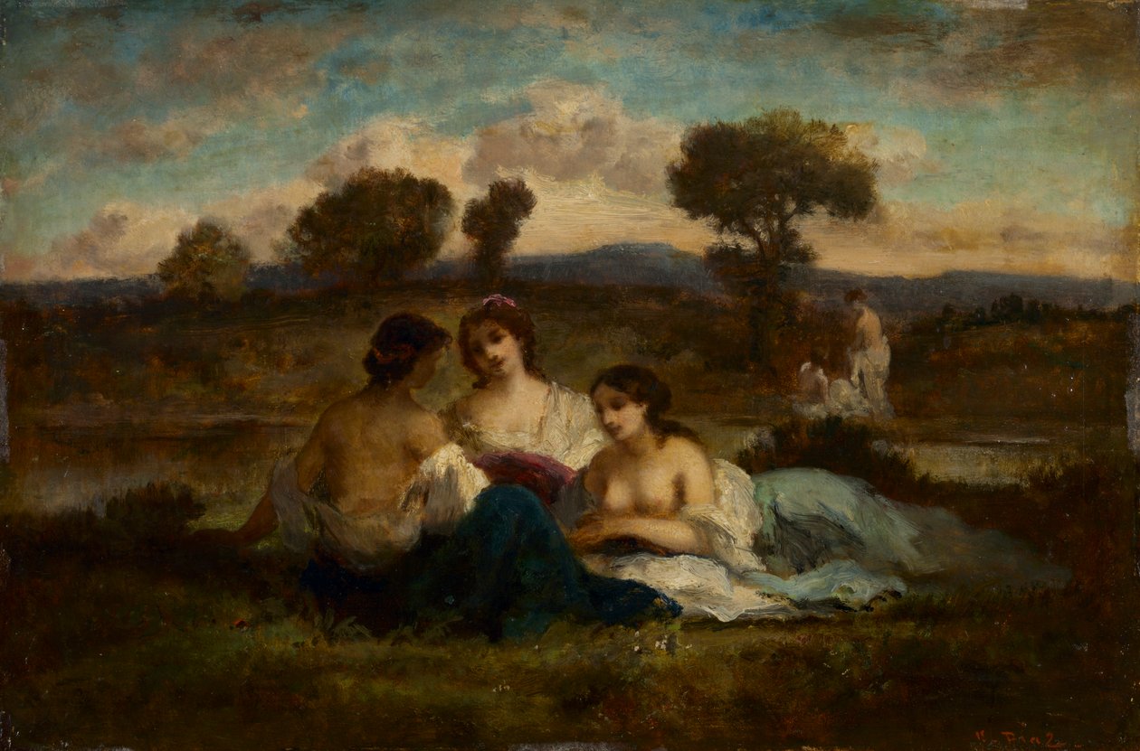 De baders door Narcisse Virgile Diaz de la Peña