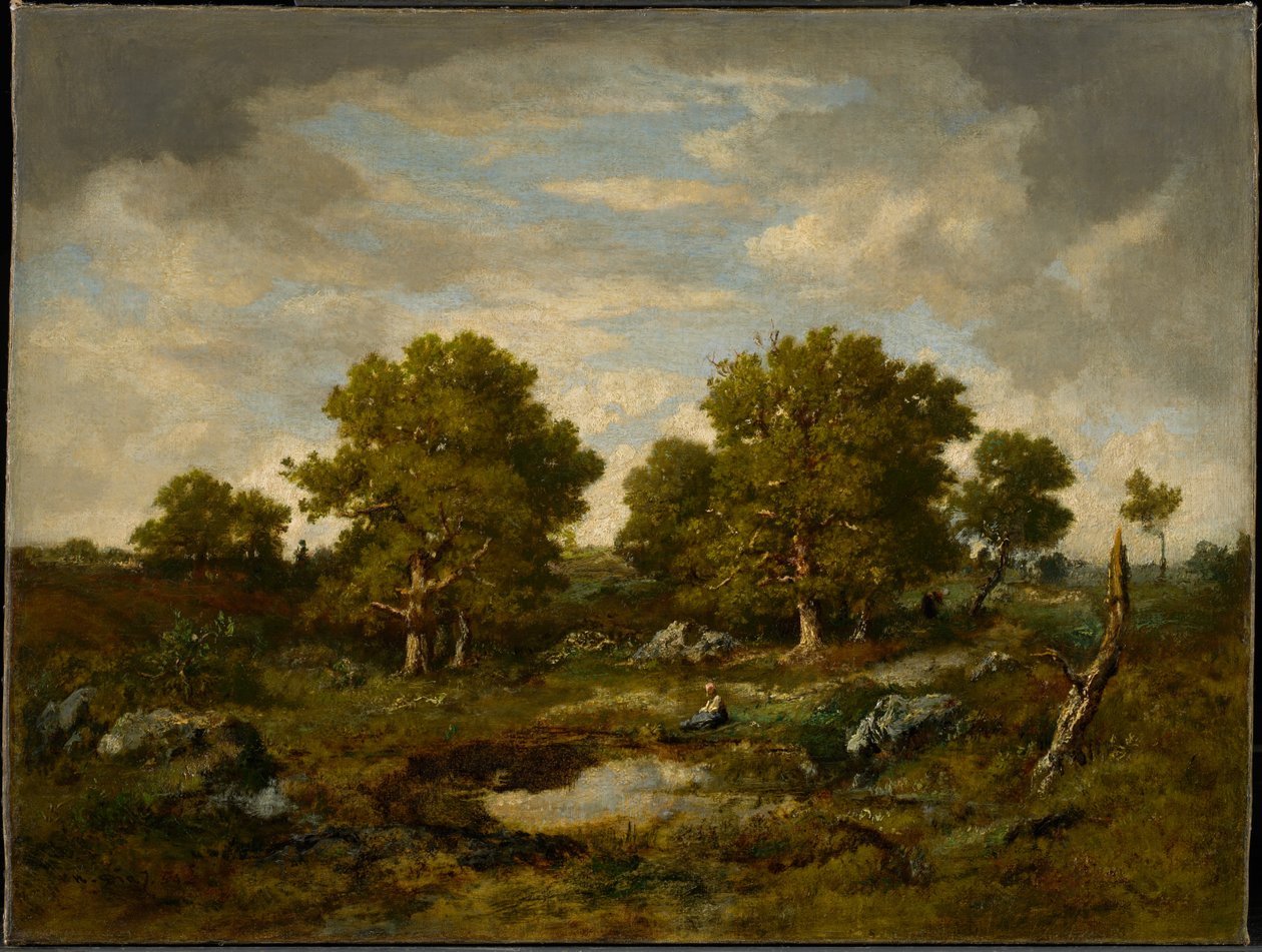 De twee grote eiken door Narcisse Virgile Diaz de la Peña