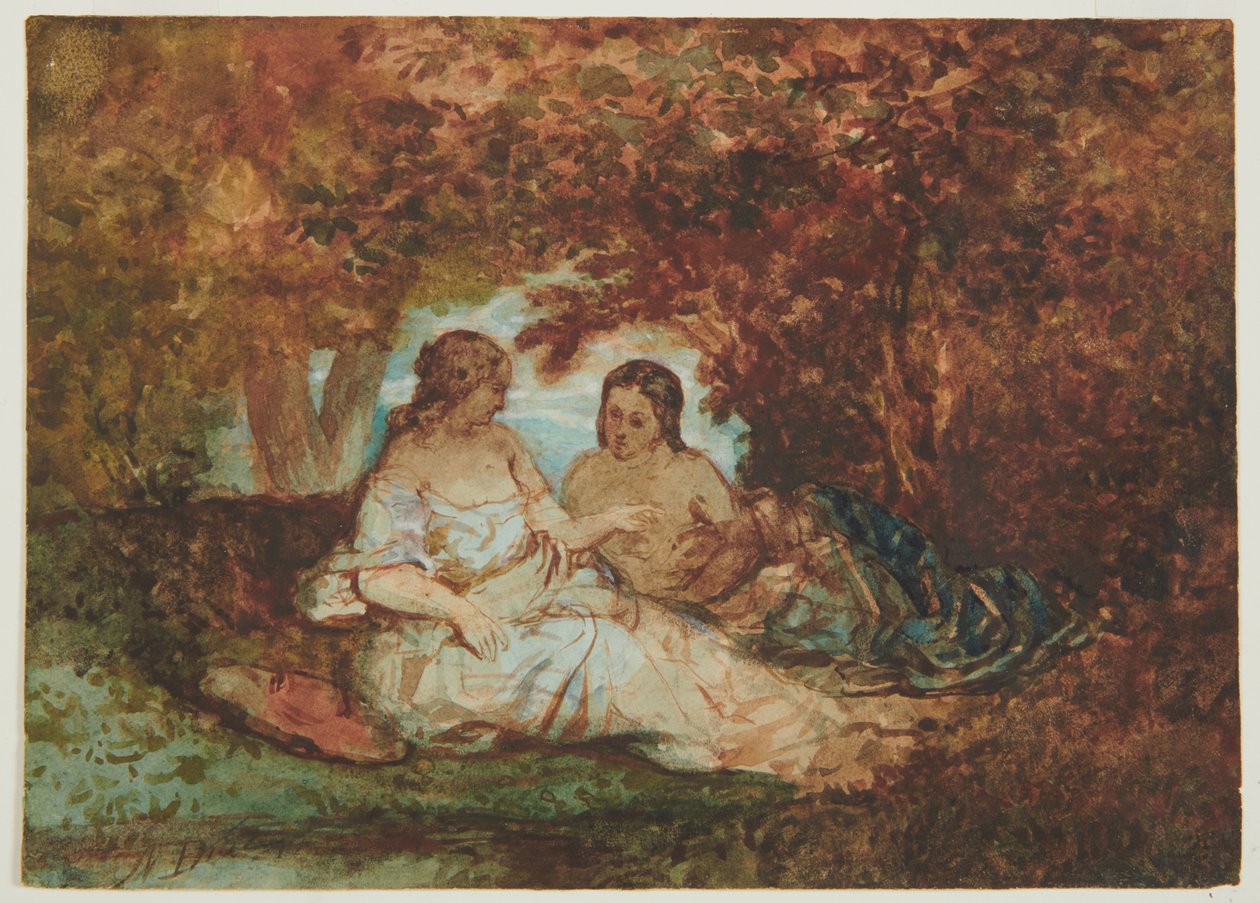 Boslandschap door Narcisse Virgile Diaz de la Peña