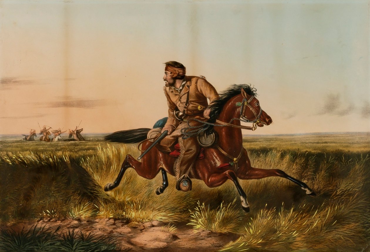 Een prairie jager - een uitgeschakeld door Nathaniel Currier