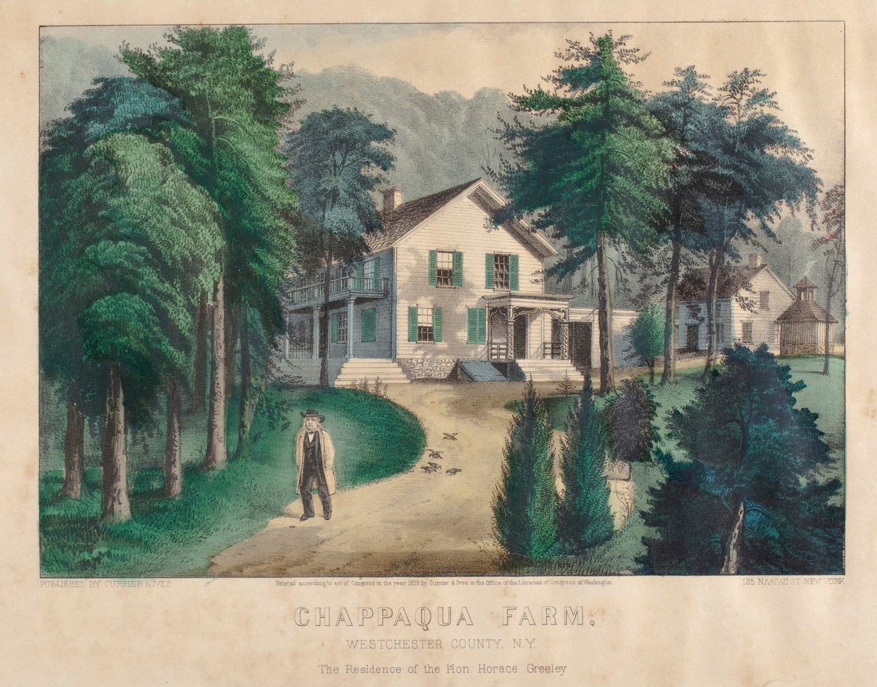 Boerderij Chappaqua, Westchester County, New York door Nathaniel Currier