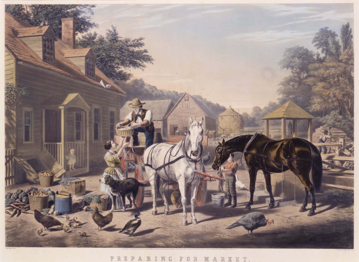 Voorbereiden op de markt door Nathaniel Currier