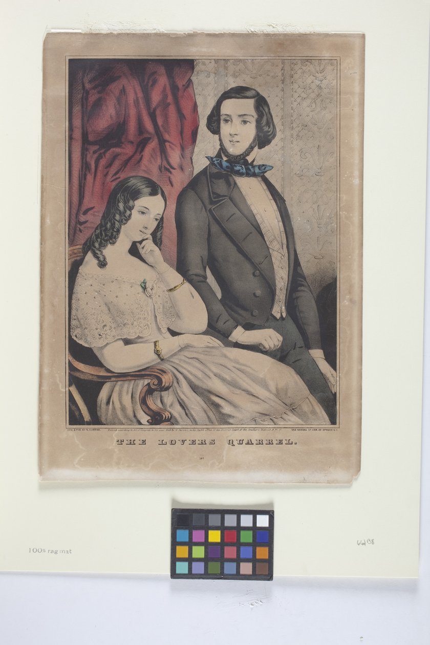 De ruzie van de geliefden door Nathaniel Currier