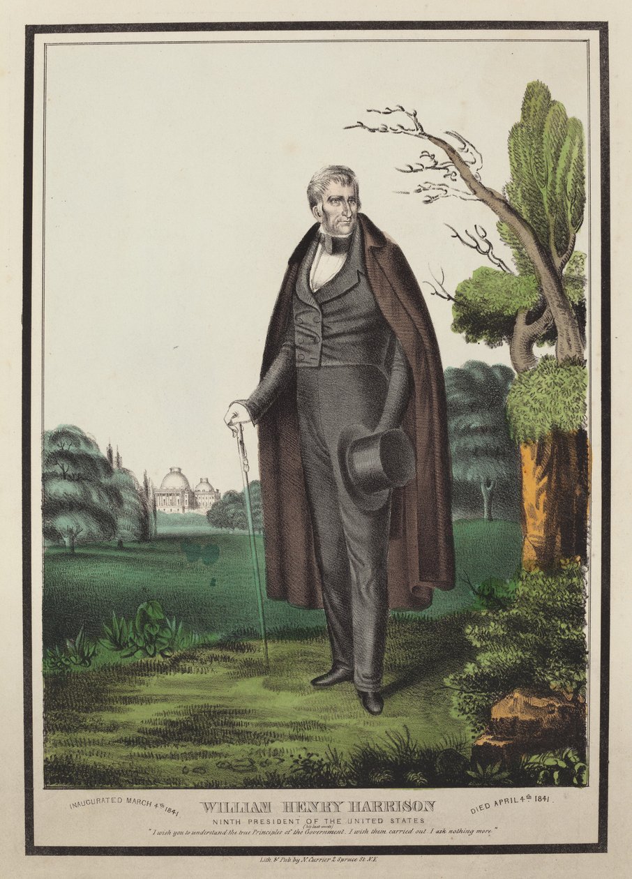 William Henry Harrison: negende president van de Verenigde Staten door Nathaniel Currier