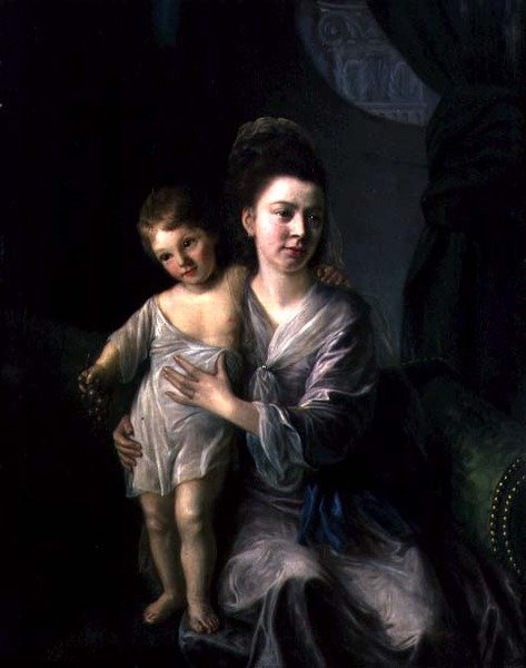 Anne Gardiner met haar Oudste Zoon Kirkman door Nathaniel Hone