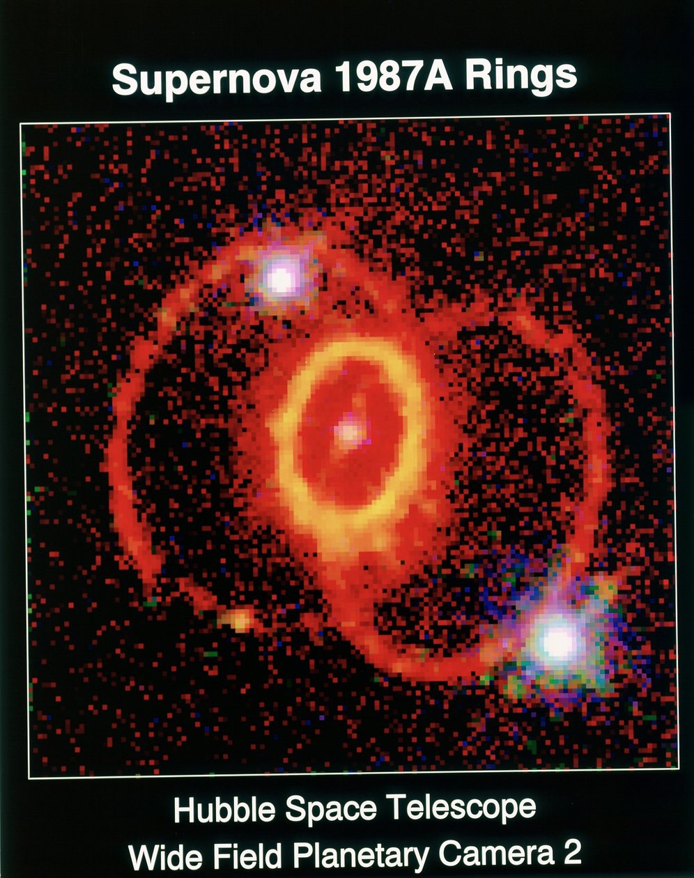 Supernova 1987A waargenomen met Hubble-ruimtetelescoop, groothoek planetaire telescoop 2. door National Aeronautics and Space Administration National Aeronautics and Space Administration