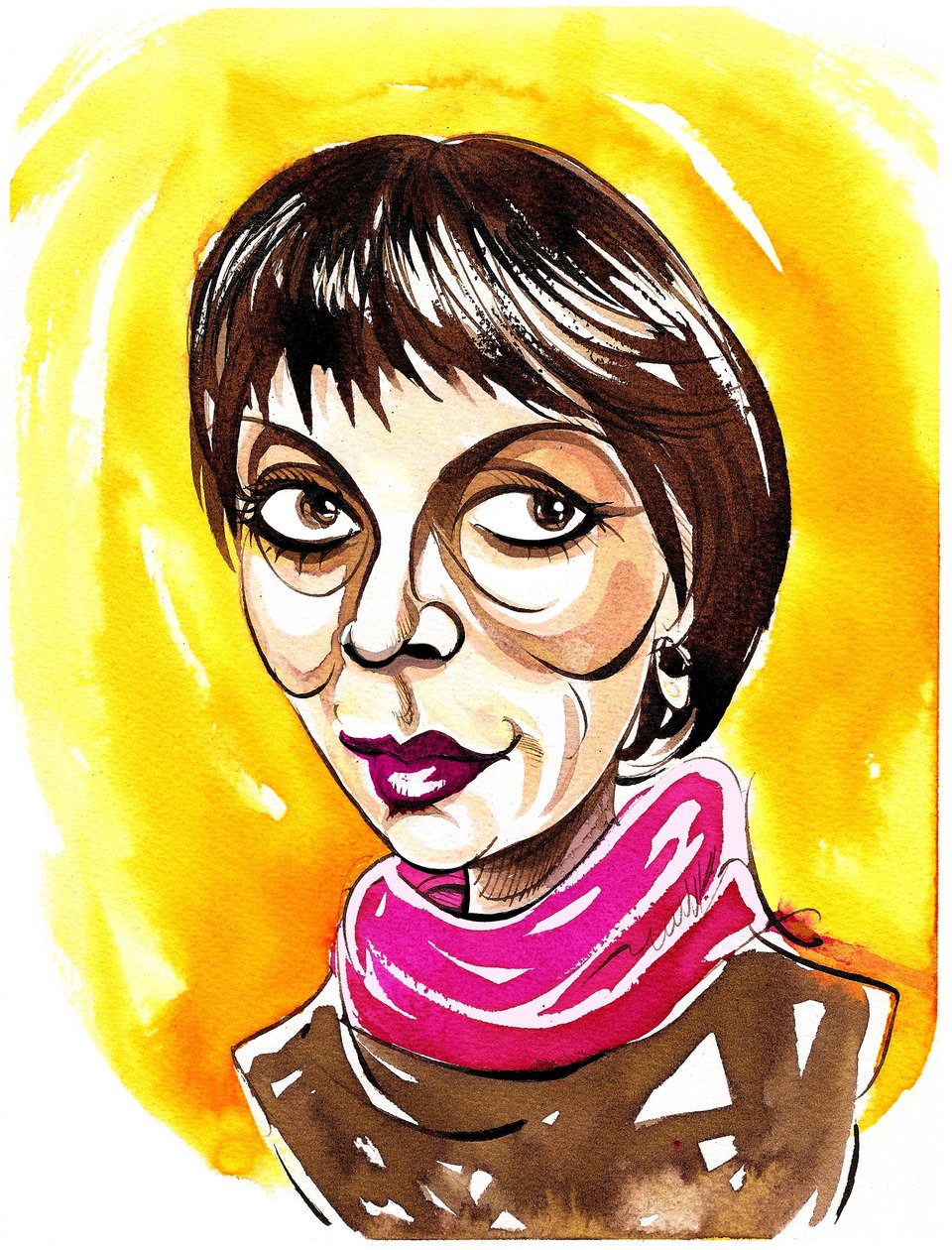 Brigitte Fassbaender - karikatuur door Neale Osborne