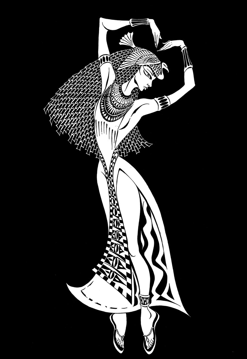 Cleopatra - portret van het personage uit de opera Mlada gecomponeerd door de Russische componist Nikolai Rimsky-Korsakov door Neale Osborne