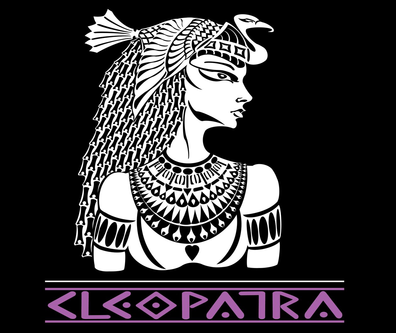 Cleopatra, nieuwe versie van zwart-wit afbeelding, 2006 door Neale Osborne