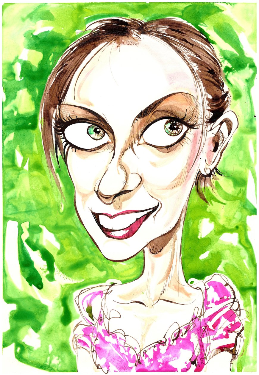 Natalie Dessay - karikatuur door Neale Osborne