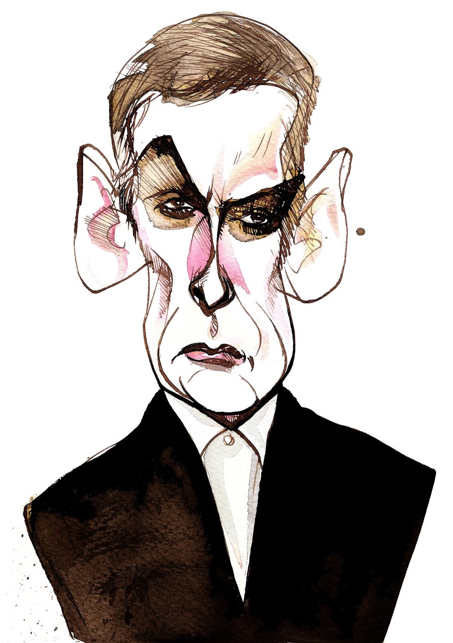 Peter Capaldi (Schotse acteur en filmregisseur, geboren 1958); karikatuur door Neale Osborne