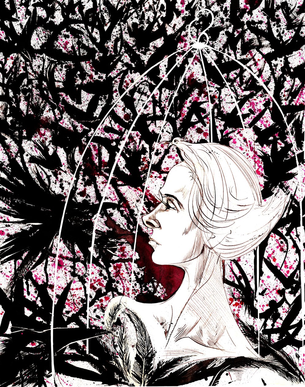 Tippi Hedren - karikatuur van Amerikaanse actrice, geboren 1935 door Neale Osborne