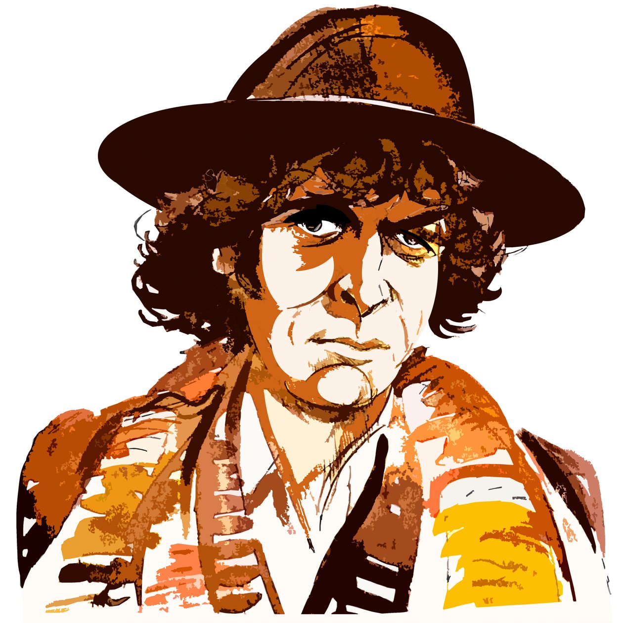 Tom Baker als Doctor Who door Neale Osborne