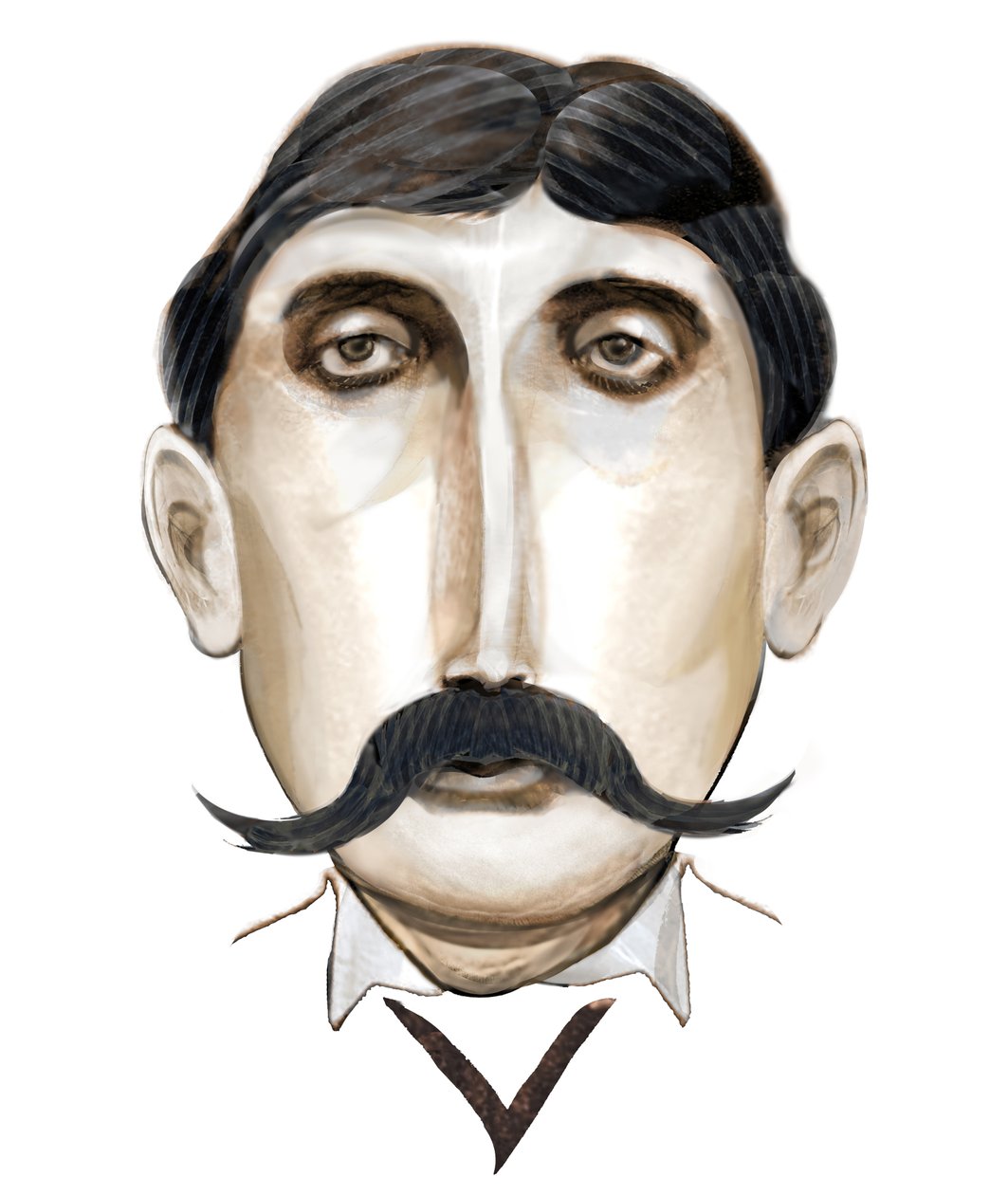 Marcel Proust, 2021 (digitaal) door Neale Osborne