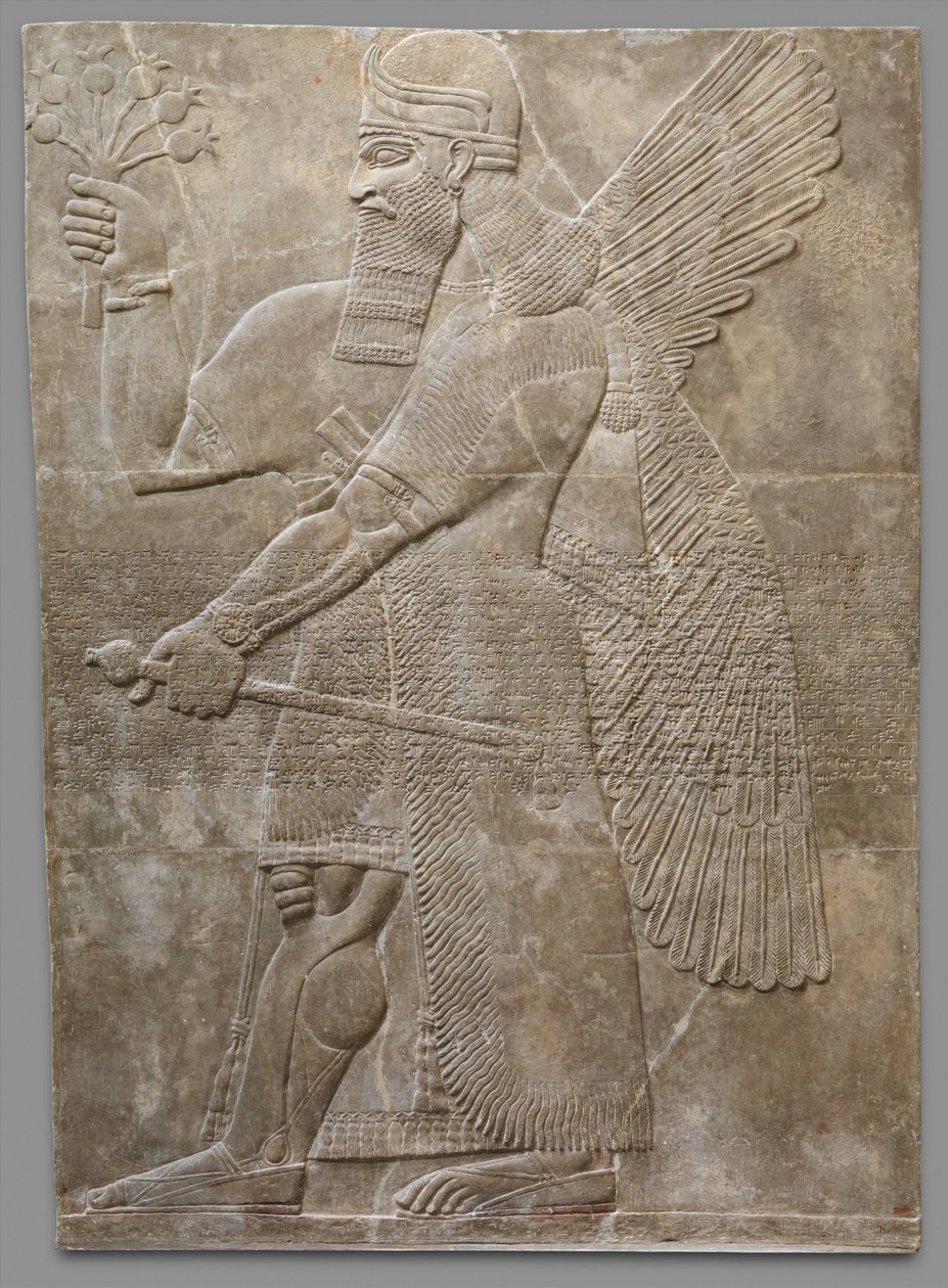 Reliëfpaneel, Neo-Assyrisch, c.883-859 v.Chr. door Neo Assyrian