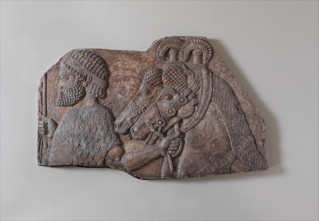 Buitenlandse bruidegom in een tributair proces, ca. 721-05 v.Chr. door Neo Assyrian Neo Assyrian