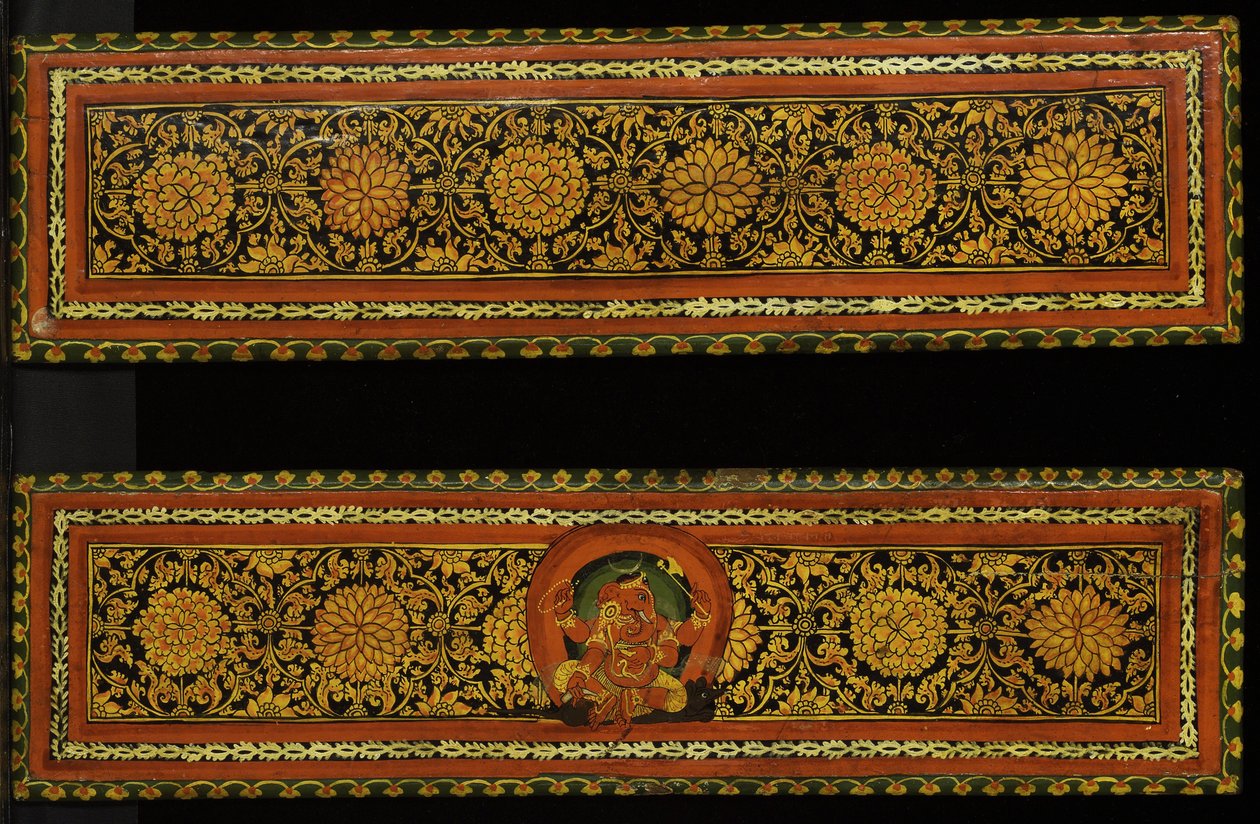 Boekomslagen van een Shaiva-manuscript door Nepalese School