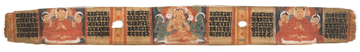 Folio 2r Godin Prajnaparamita, uit de Astasahasrika Prajnaparamita door Nepalese School