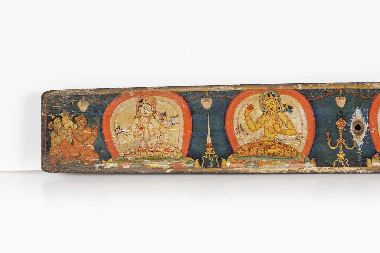 Manuscript van De Vijf Beschermingen, achterkant, 1138 door Nepalese School