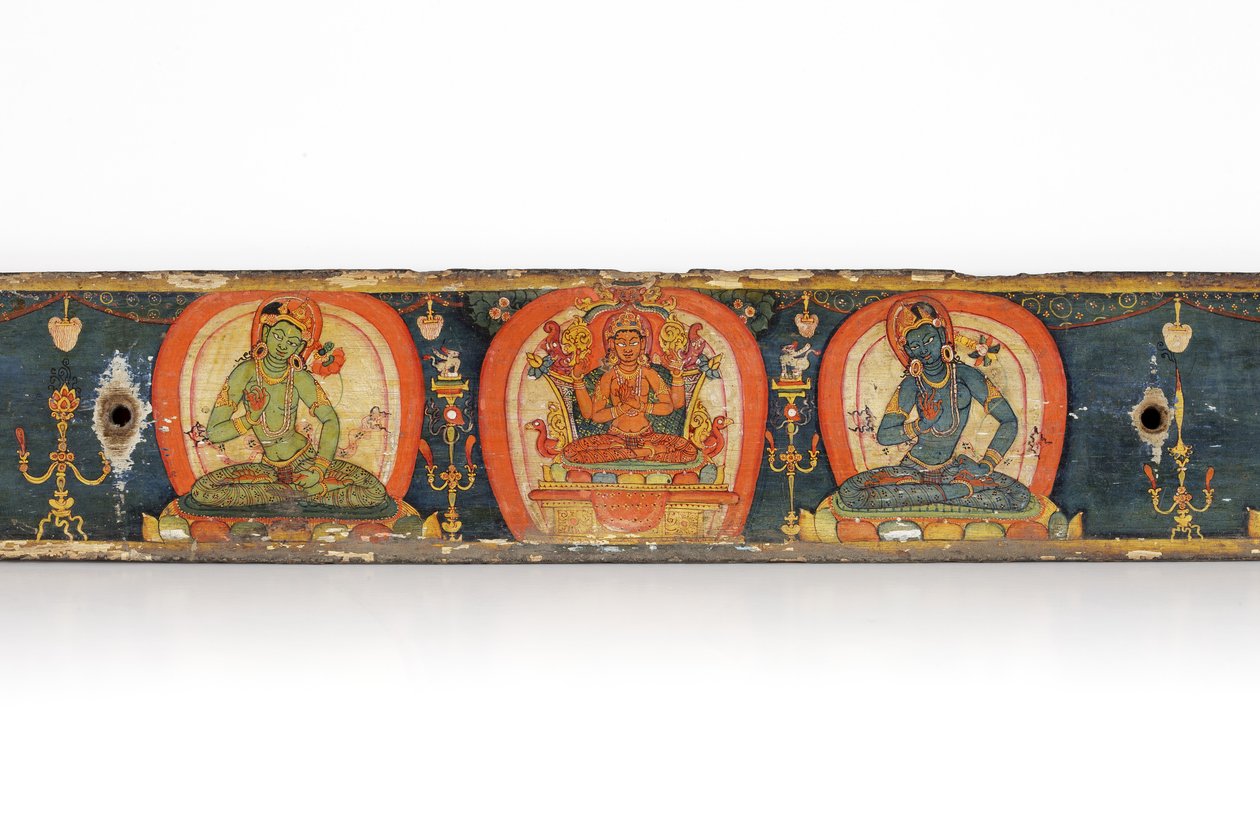 Manuscript van De Vijf Beschermingen, achterkant, 1138 door Nepalese School