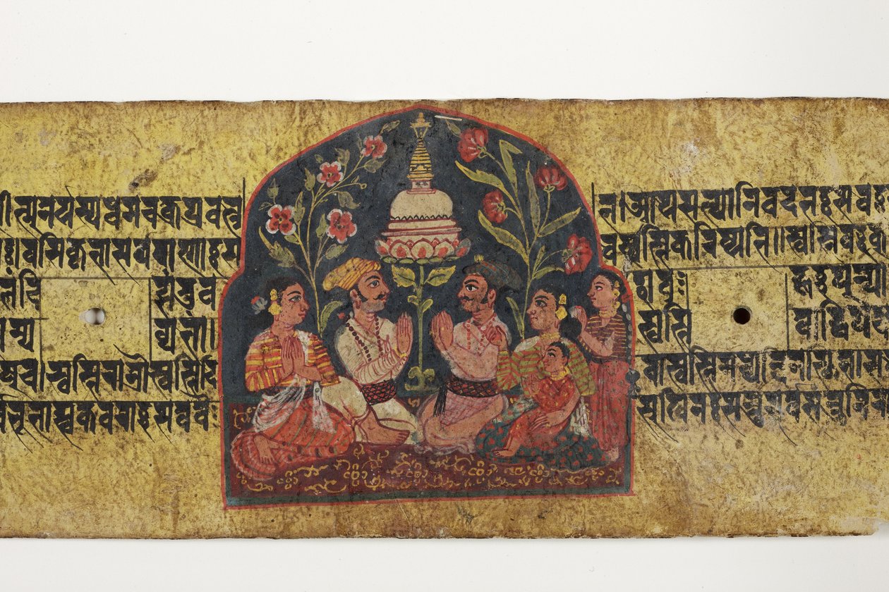Aanbidding van een stupa, 1659 door Nepalese School