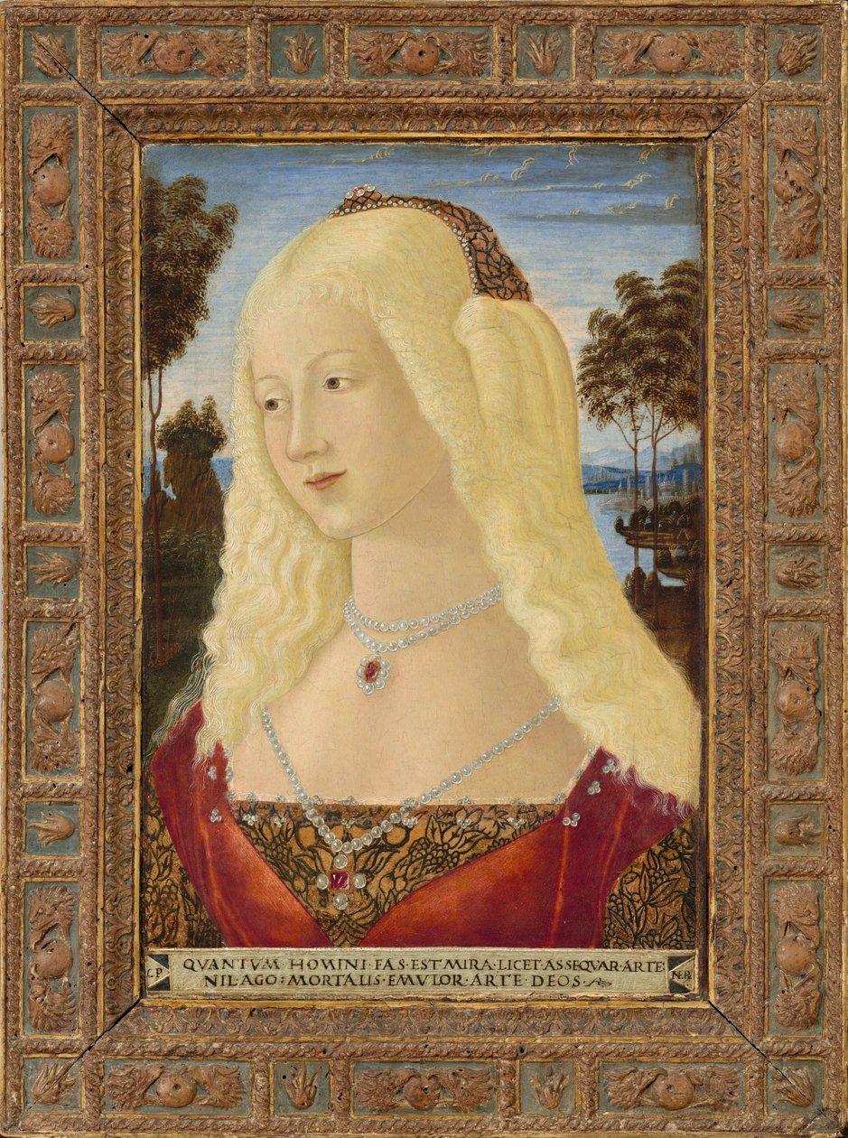 Portret van een dame door Neroccio de