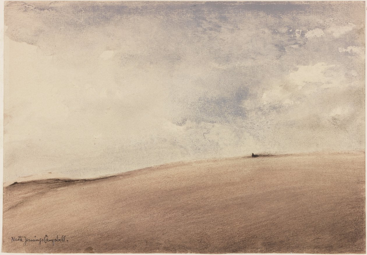 Voorbijgaande storm, Sussex Downs door Nesta Jennings Campbell