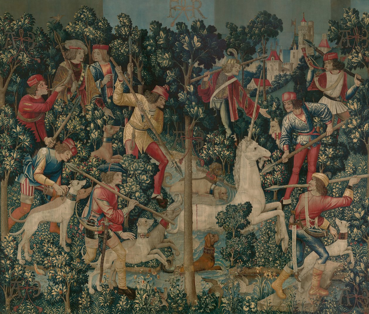 De Eenhoorn wordt Aangevallen, c.1500 door Netherlandish School