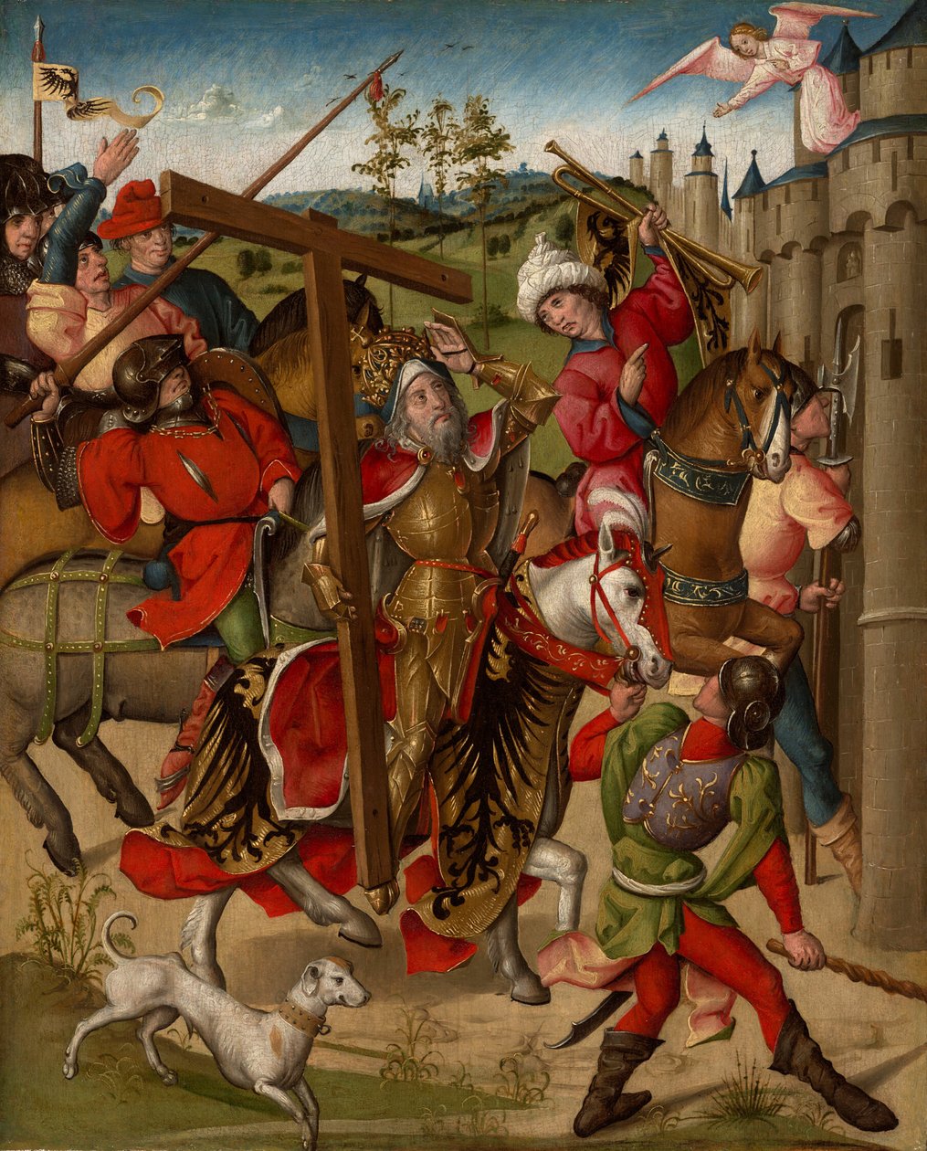 Keizer Heraclius de toegang tot Jeruzalem geweigerd door Netherlandish