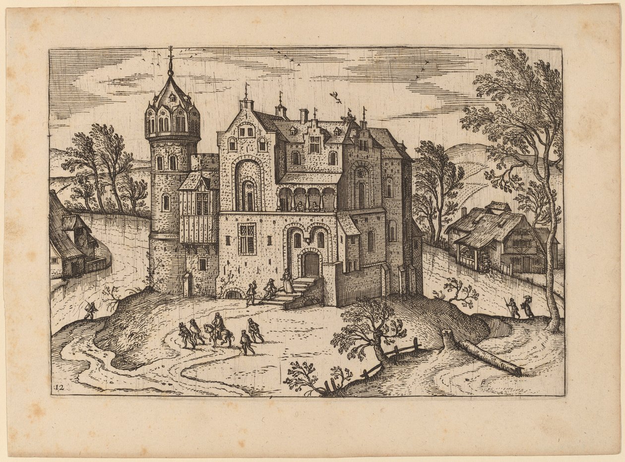 Kasteel bij een Rivier door Netherlandish 16th Century
