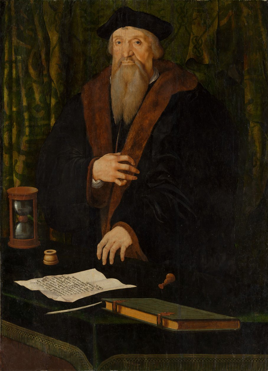 Portret van een man, mogelijk Jean de Langeac, bisschop van Limoges door Netherlandish Painter