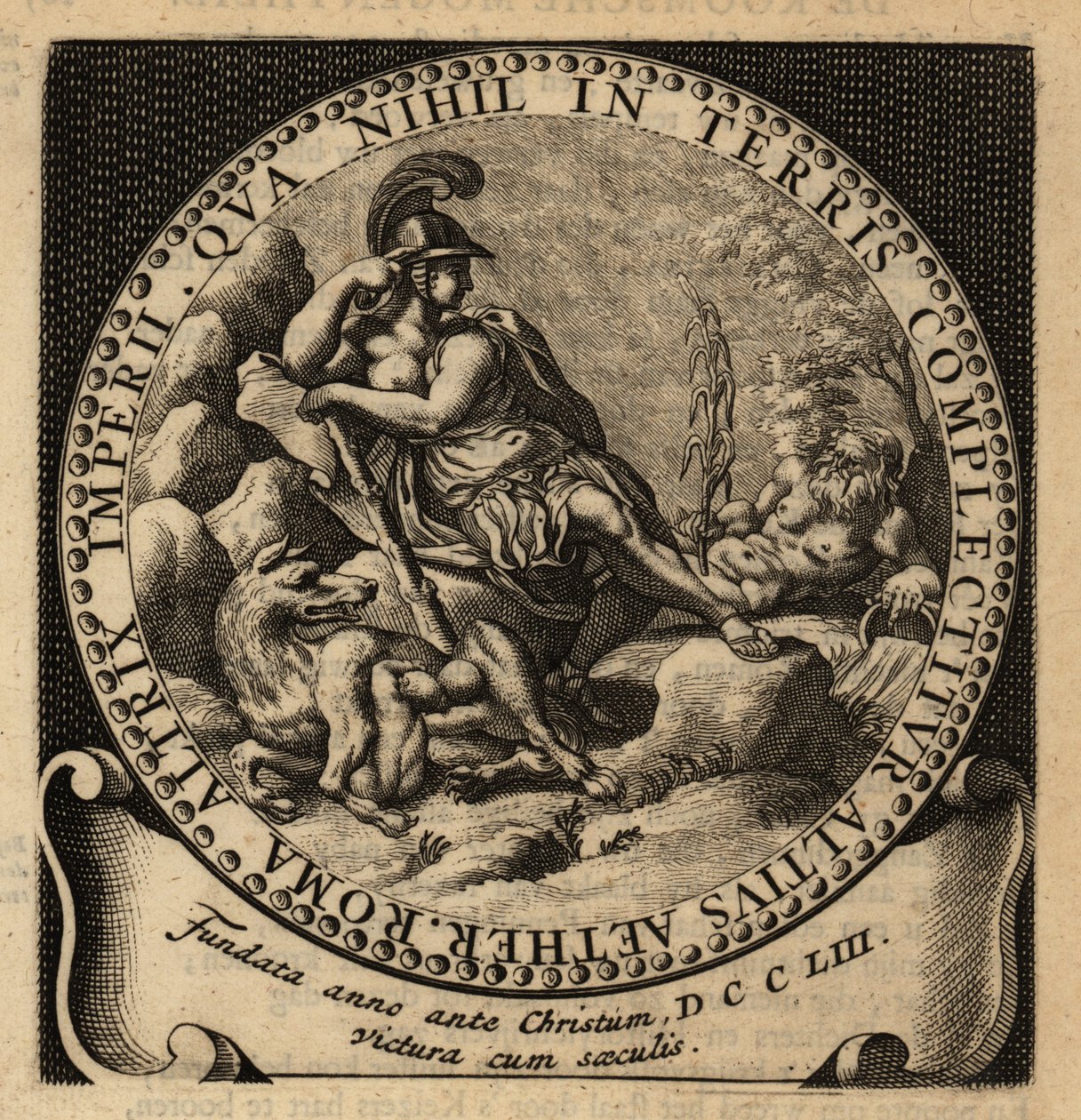 Allegorische figuur van het Romeinse Rijk, Romulus en Remus door Netherlandish School