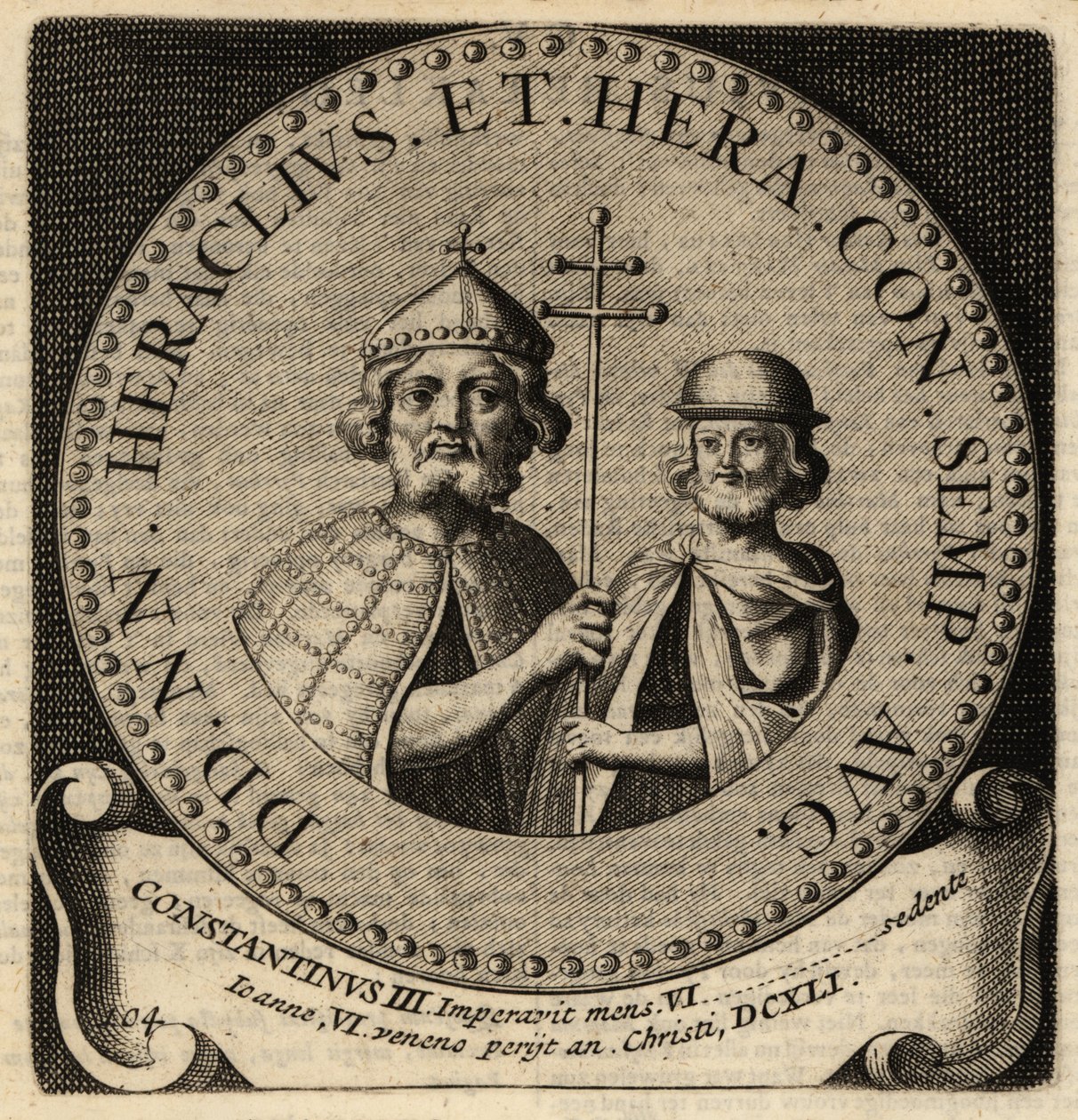 Byzantijnse keizers Heraclius en Constantijn III door Netherlandish School