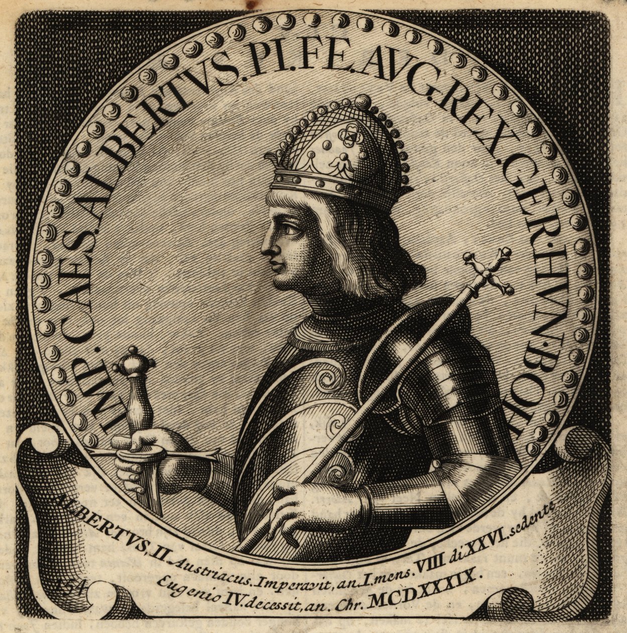 Koning Albert II van Duitsland. door Netherlandish School