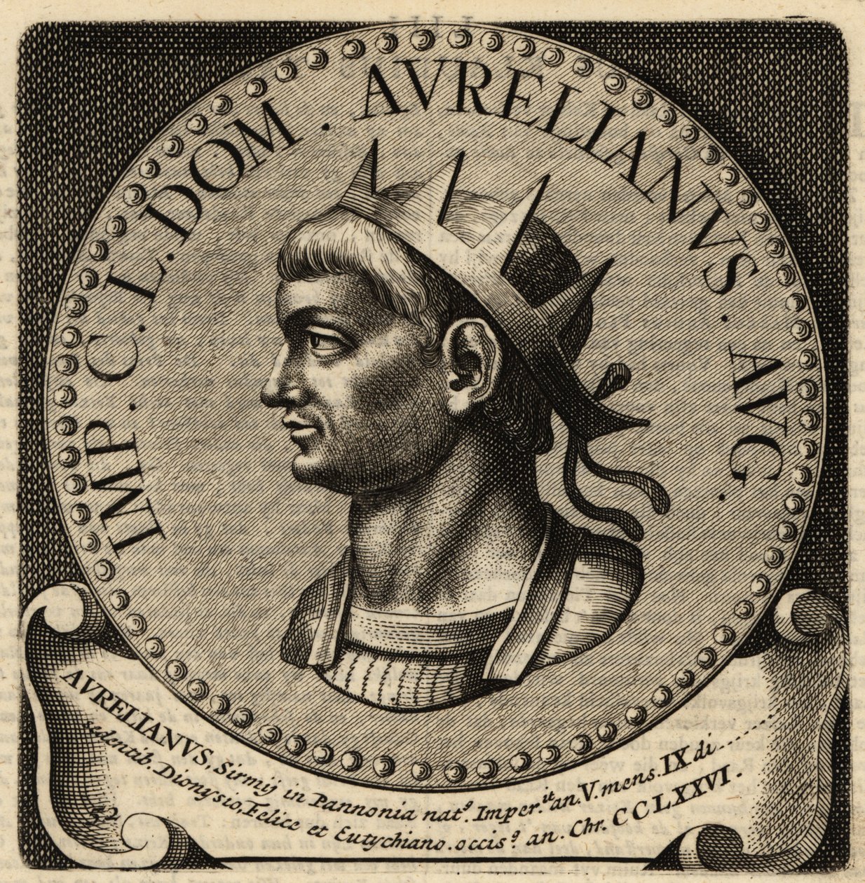 Portret van Romeinse keizer Aurelian door Netherlandish School