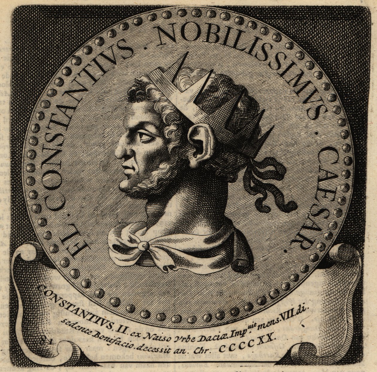 Portret van Romeinse keizer Constantius II door Netherlandish School