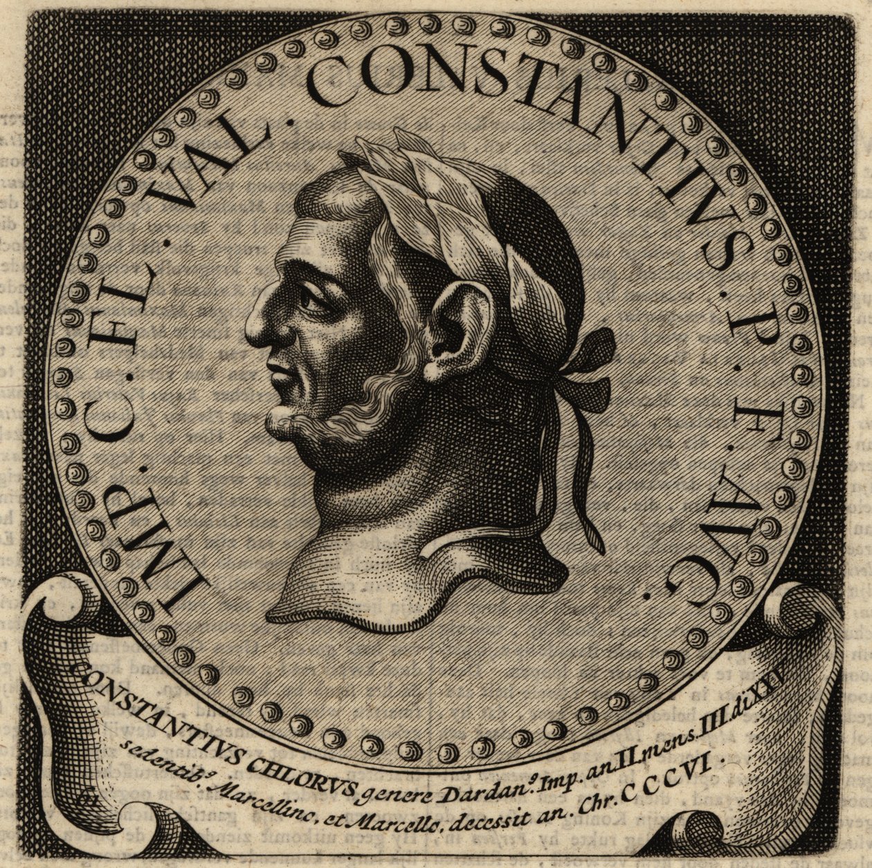 Portret van Romeinse keizer Constantius I door Netherlandish School