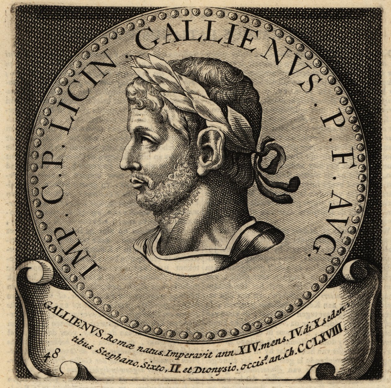 Portret van Romeinse keizer Gallienus door Netherlandish School