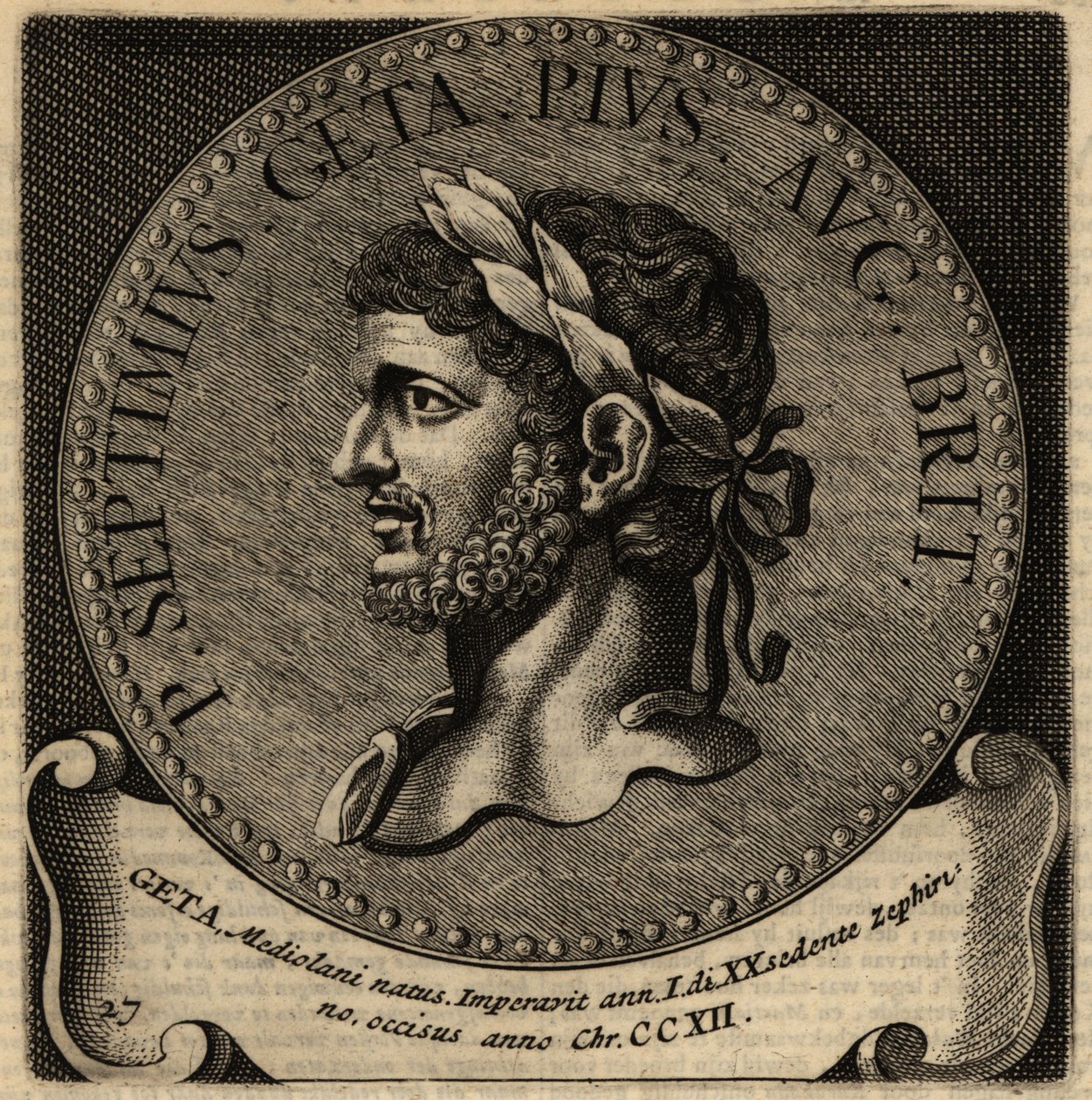 Portret van Romeinse keizer Geta door Netherlandish School
