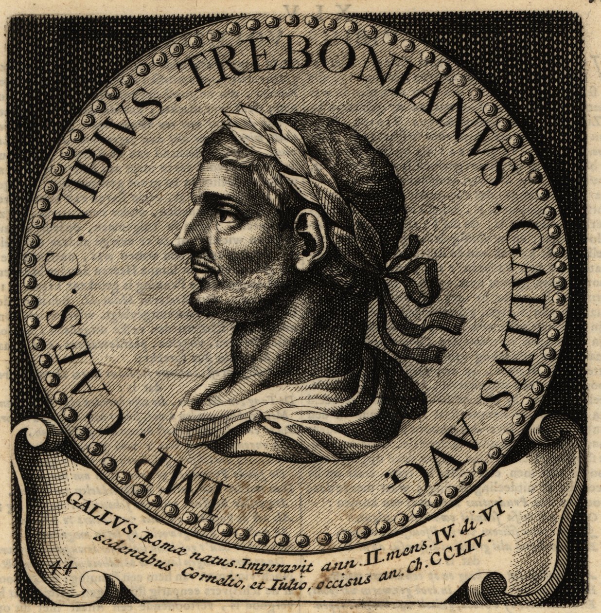 Portret van Romeinse keizer Trebonianus Gallus door Netherlandish School