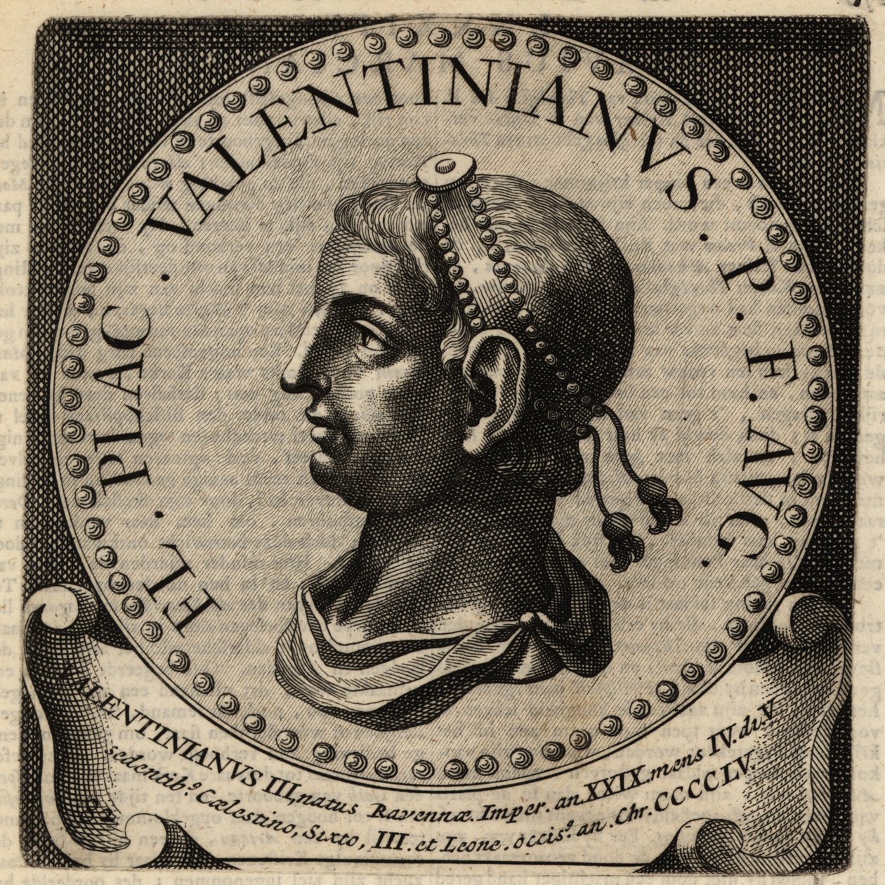 Portret van Romeinse keizer Valentinianus III door Netherlandish School