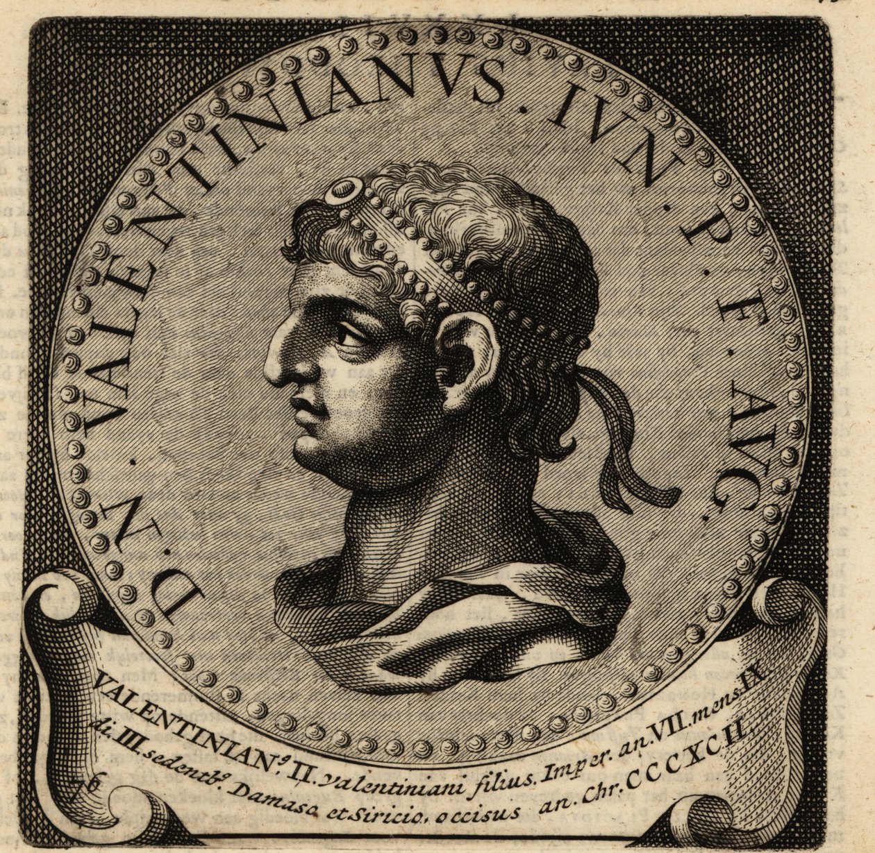 Portret van Romeinse keizer Valentinianus II door Netherlandish School