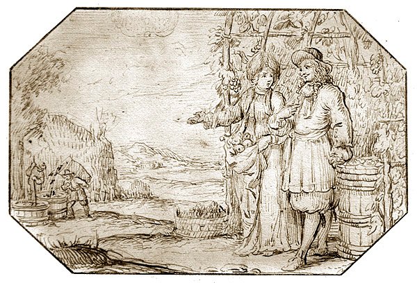 De vier seizoenen: Herfst - Oogst, c.1675 door Netherlandish School