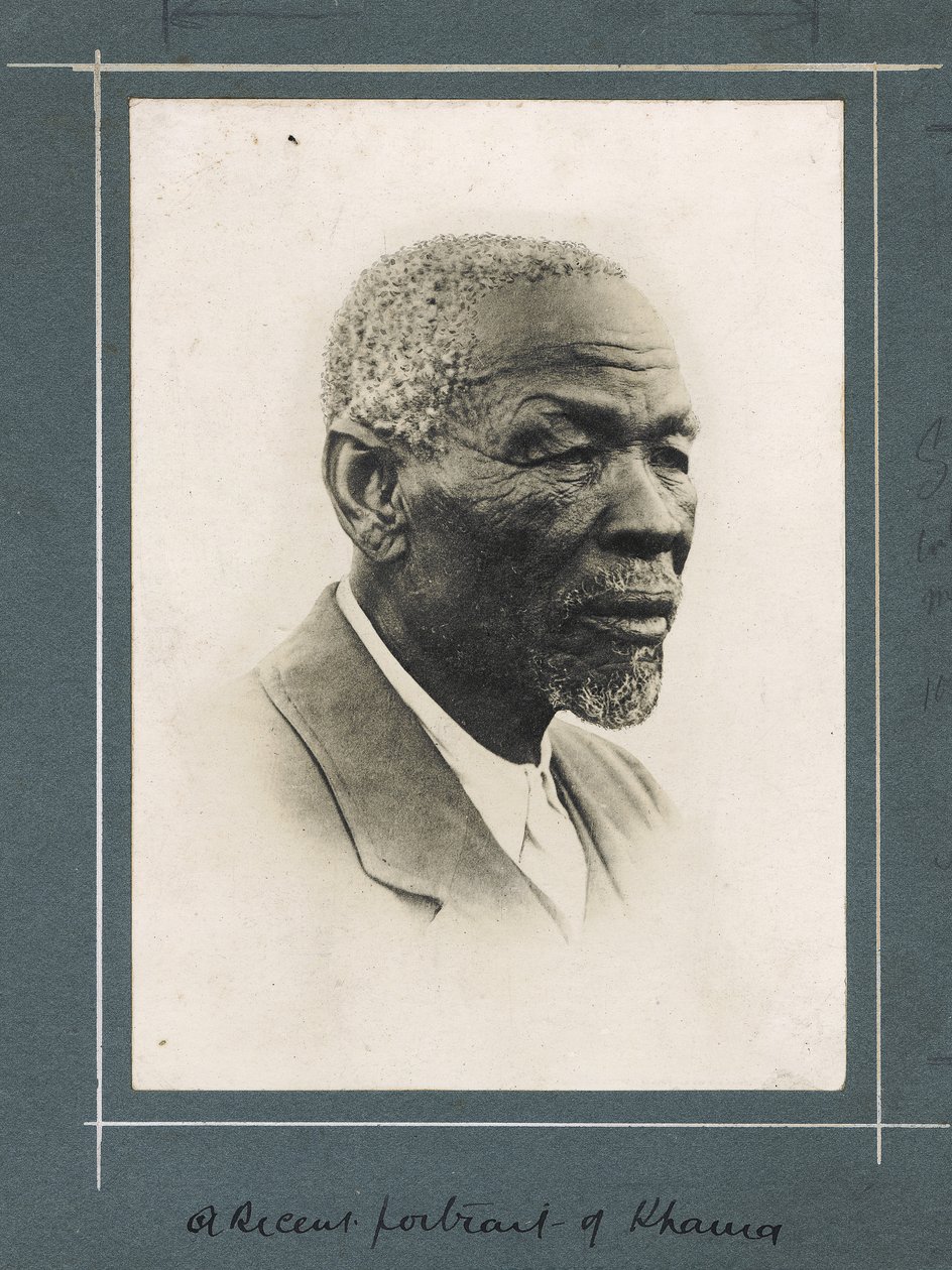 Een recent portret van Khama, 1921 door Neville Jones