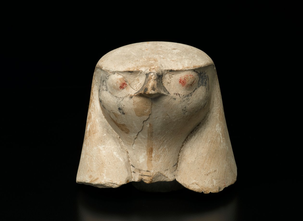 Valkkopdeksel van een canopische kruik, 19e-20e dynastie door New Kingdom Egyptian